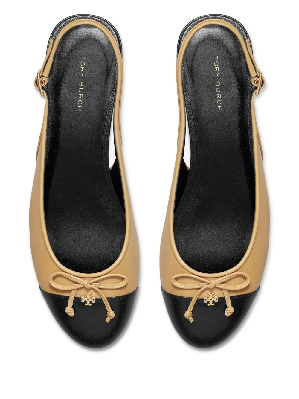 Tory Burch leather ballerina shoes Brown