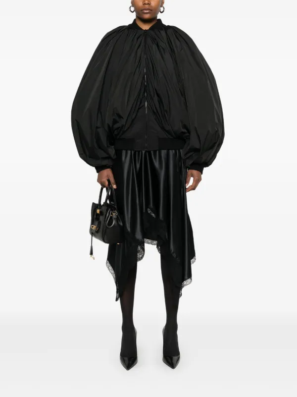 【関税＆送料込み】Balenciaga Draped Bomber Jacket In Techn Balenciaga Draped Bomber Jacket | Saks Fifth Avenue