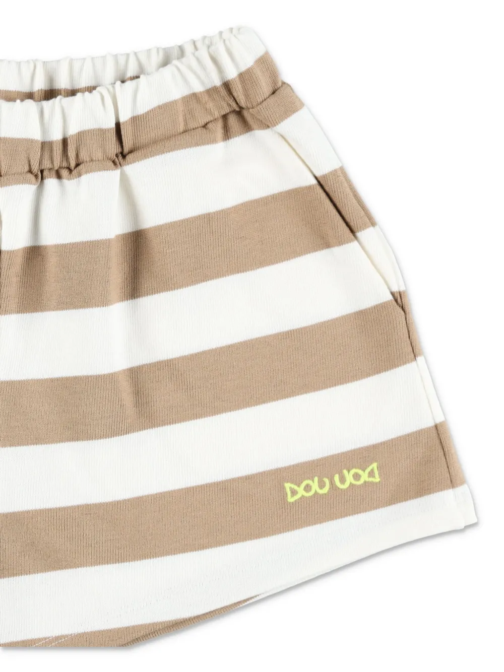 Shop Douuod Striped Shorts In Neutrals