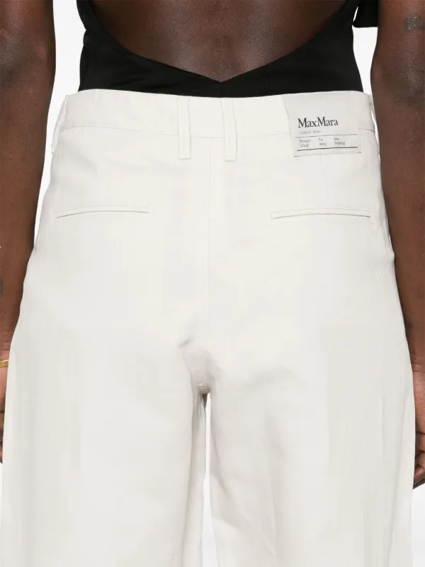 関税込み＊S Max Mara＊ Eric twill shorts S Max Mara Eric Shorts | White | FARFETCH
