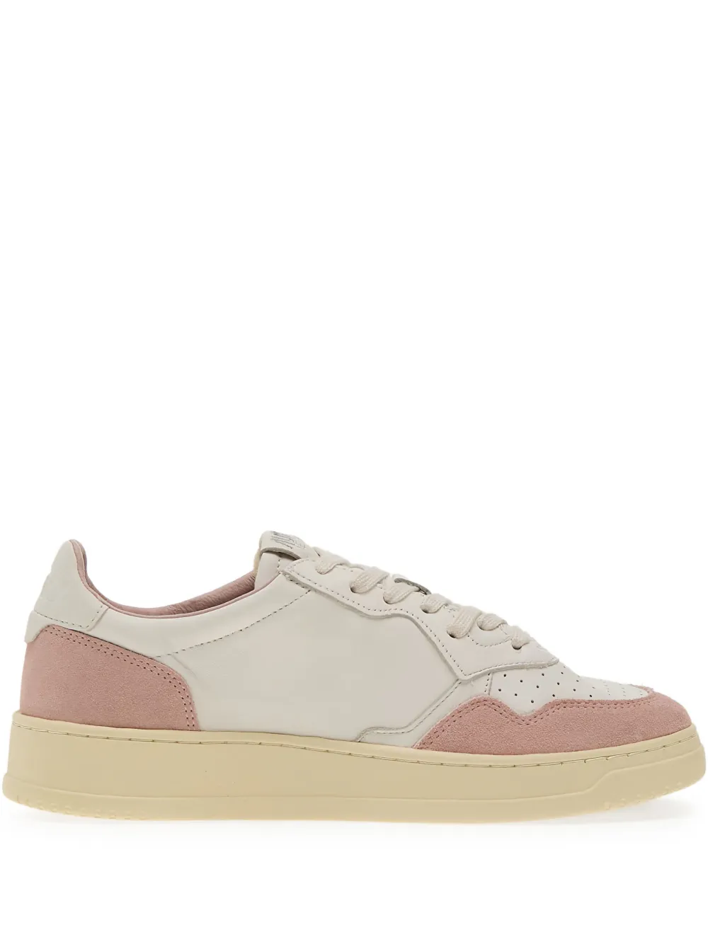 Autry Medalist Low suede panelled sneakers White