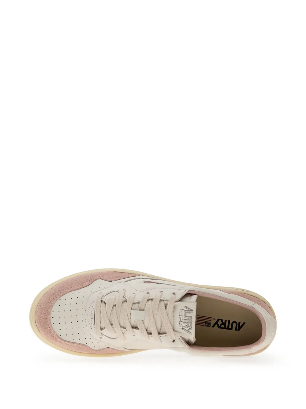 Autry Medalist Low suede panelled sneakers White