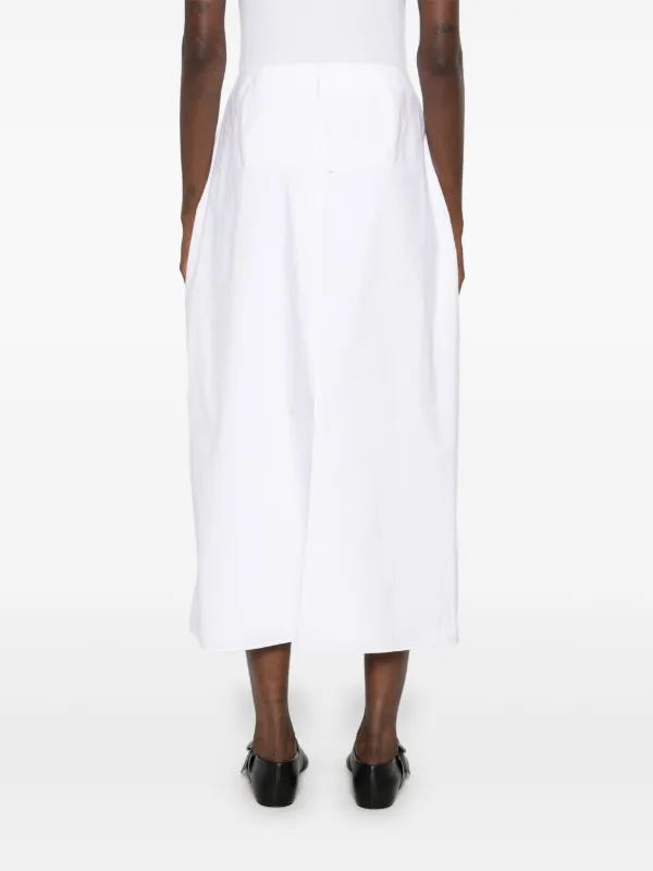 Carven Cotton Midi Skirt White FARFETCH UK