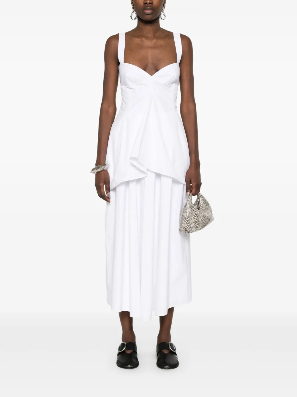Carven Katoenen midi-rok - Wit