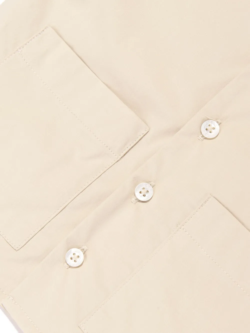 Fendi Kids Shirt met geborduurd logo Beige