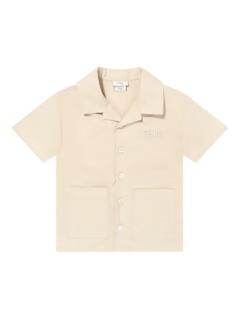 Fendi Kids logo-embroidered shirt