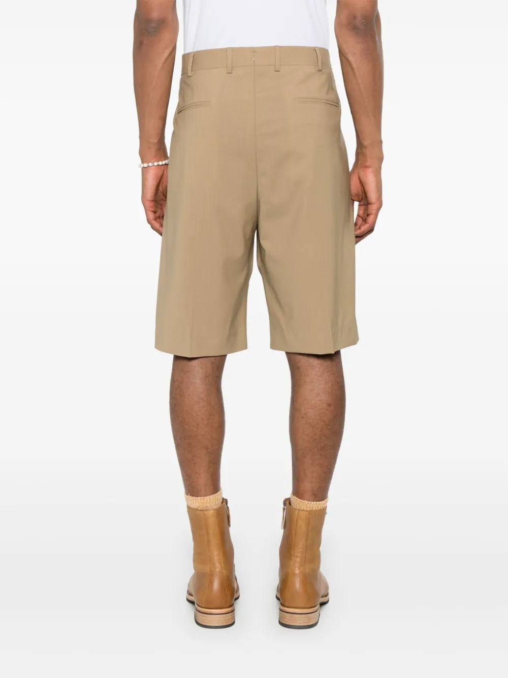 A Paper Kid Shorts met plooidetail Beige