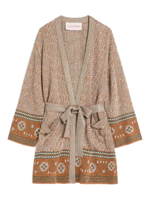 Valentino Garavani lurex-detail jacquard cardigan