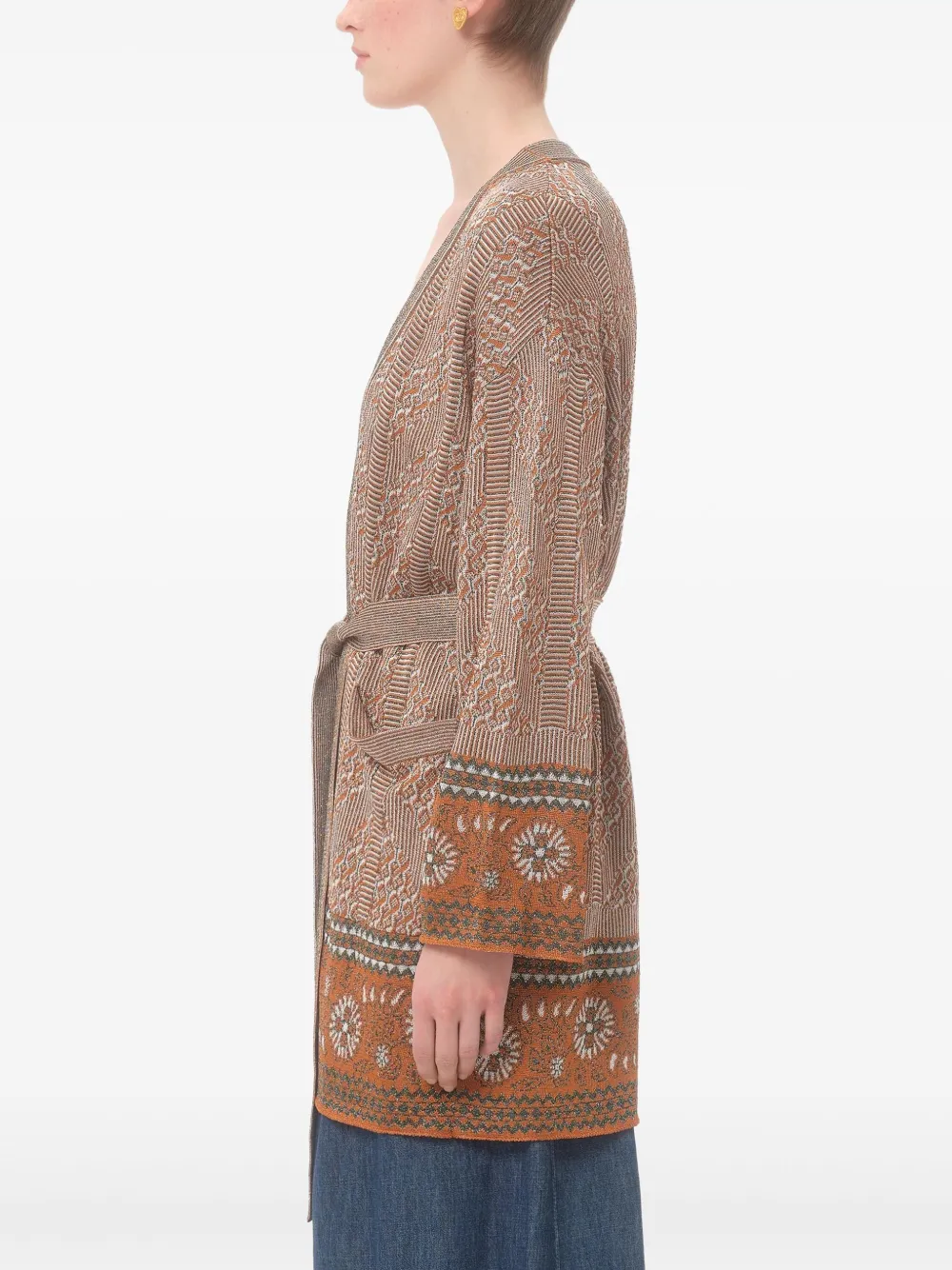 Valentino Garavani Vest met lurex jacquard Beige