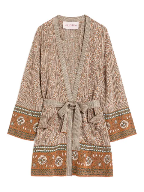 Valentino Garavani lurex jacquard cardigan