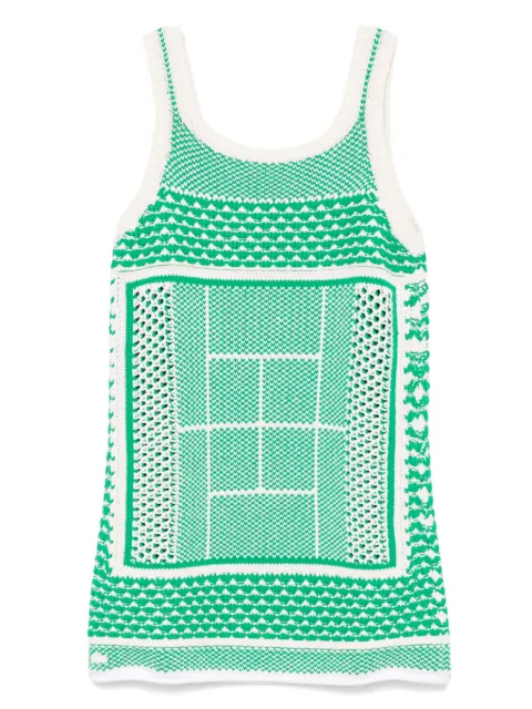 Lacoste crochet-knit mini dress