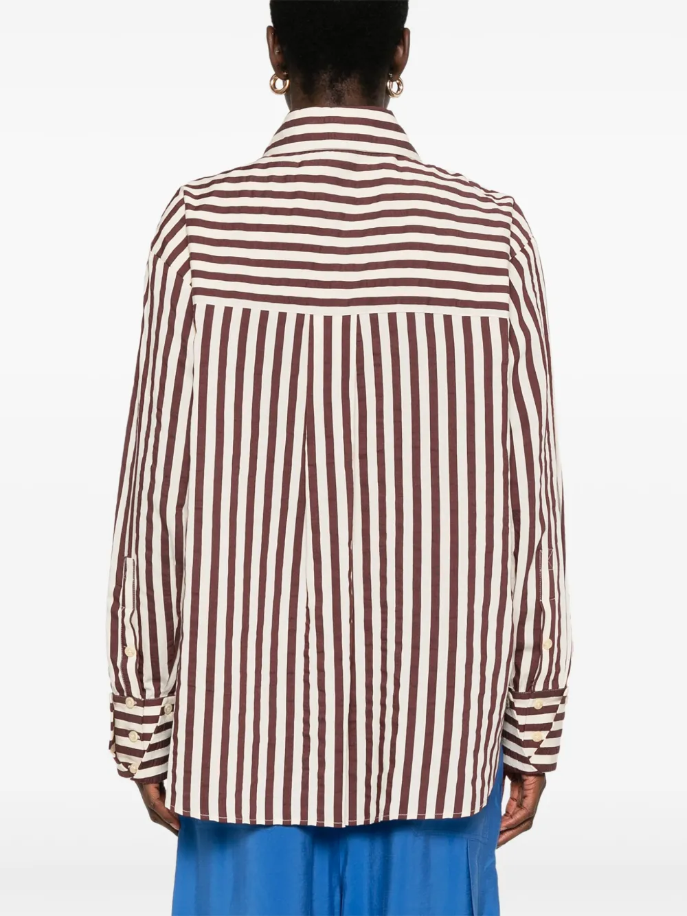 Alysi Gestreept blouse Bruin