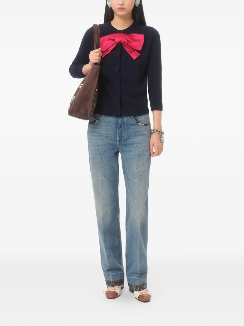 Valentino Garavani Vest met strikdetail Blauw