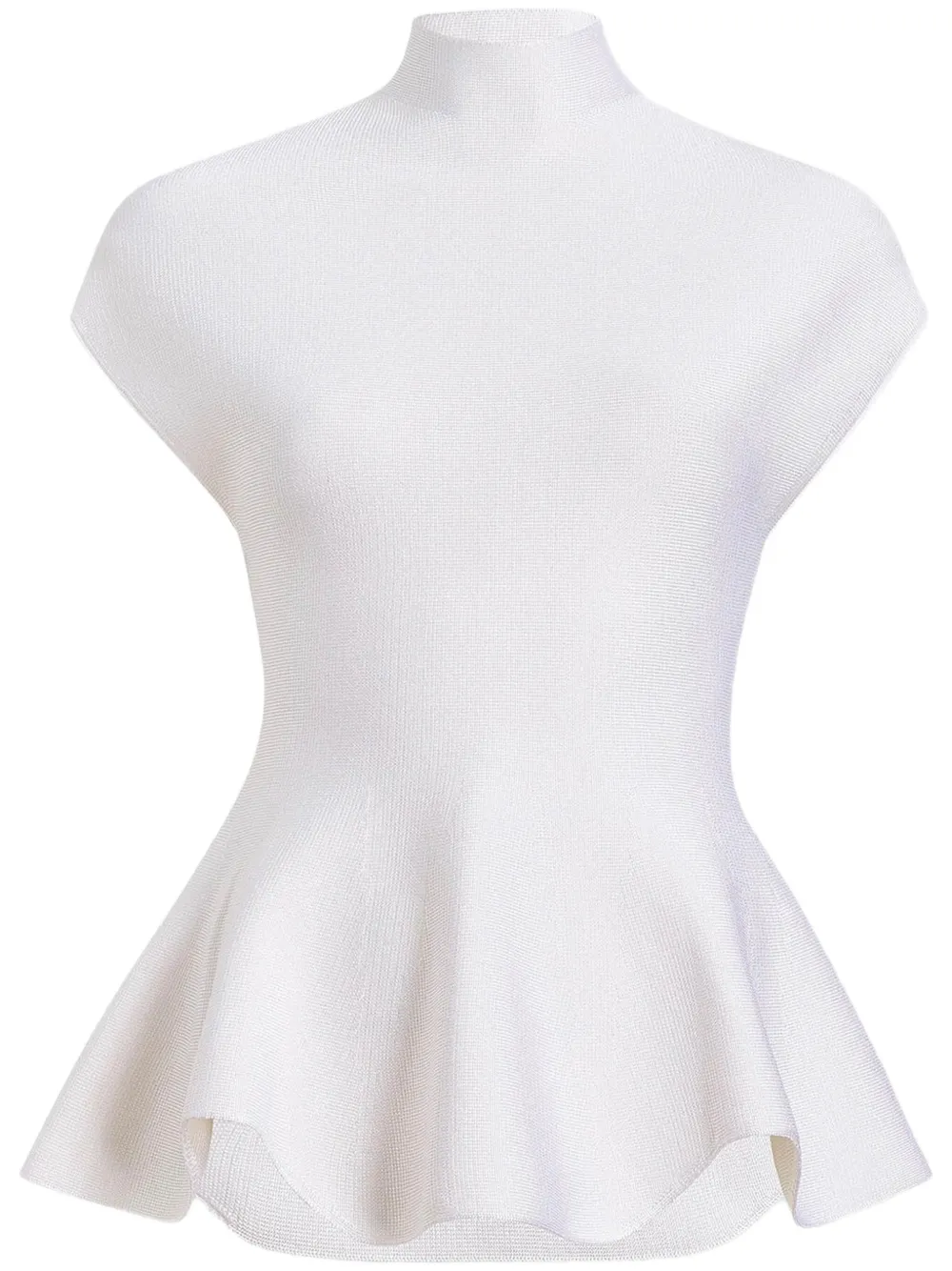 Khaite Andra Knit Wool Top In Weiss