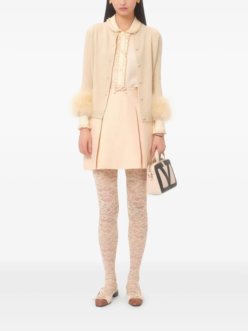 Image 2 of Valentino Garavani Cardigan con piume