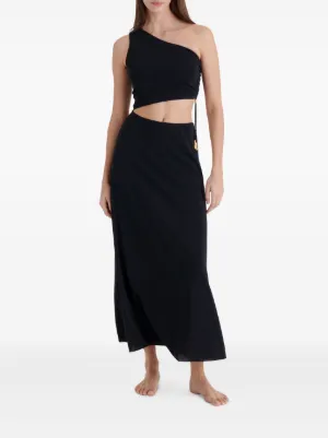 farfetch black dress Paige Black Off The Shoulder Mini Dress - US 4