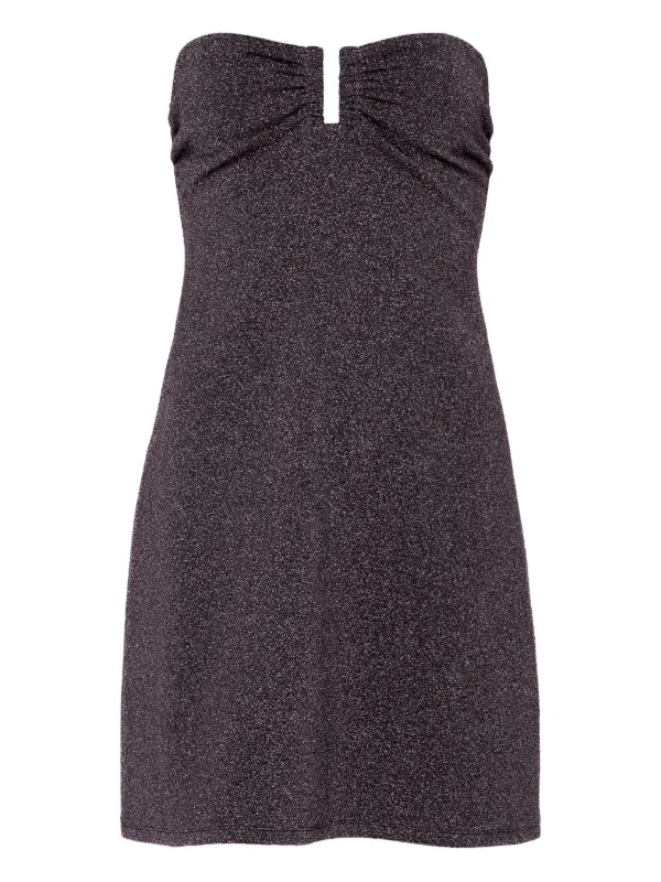 Eres Bronzage Strapless Mini Dress in Metallic