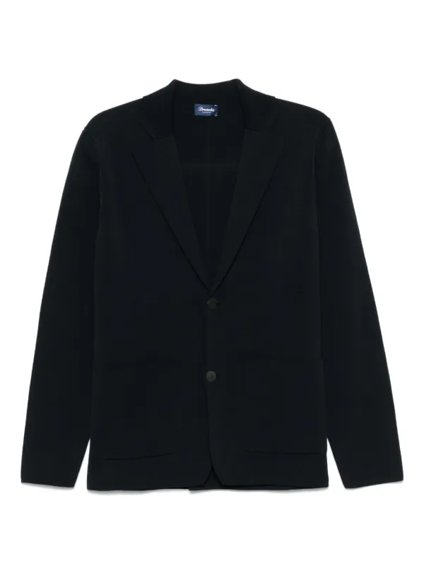 Drumohr Ribbed Blazer in Blue