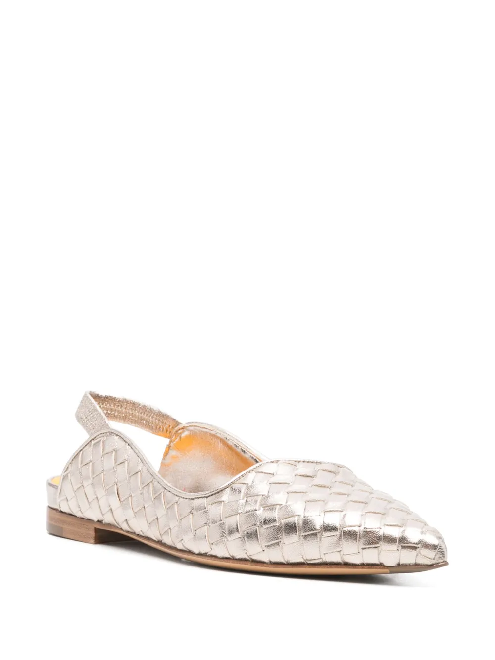 Mara bini Geweven slingback pumps - Goud