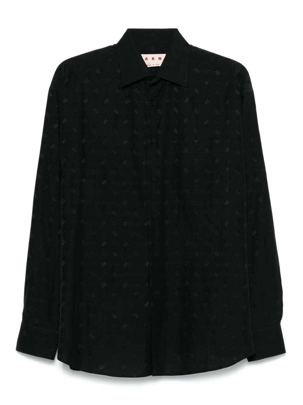 Marni パターンジャカード シャツ - ブラック Marni パターンジャカード シャツ - ブラック