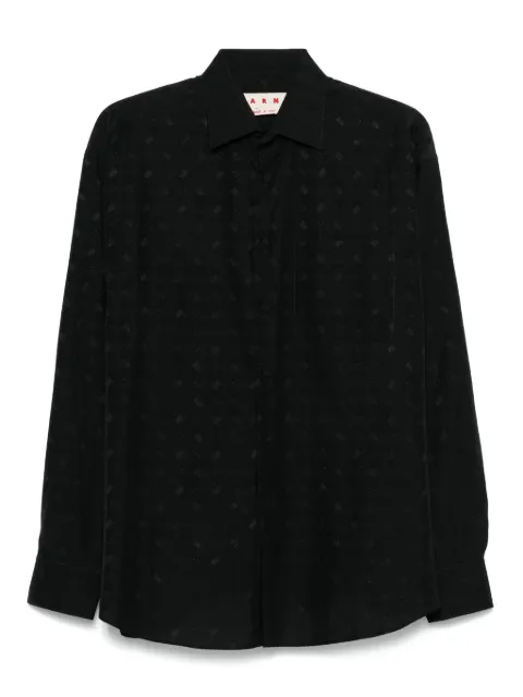 Marni camisa con motivo en jacquard
