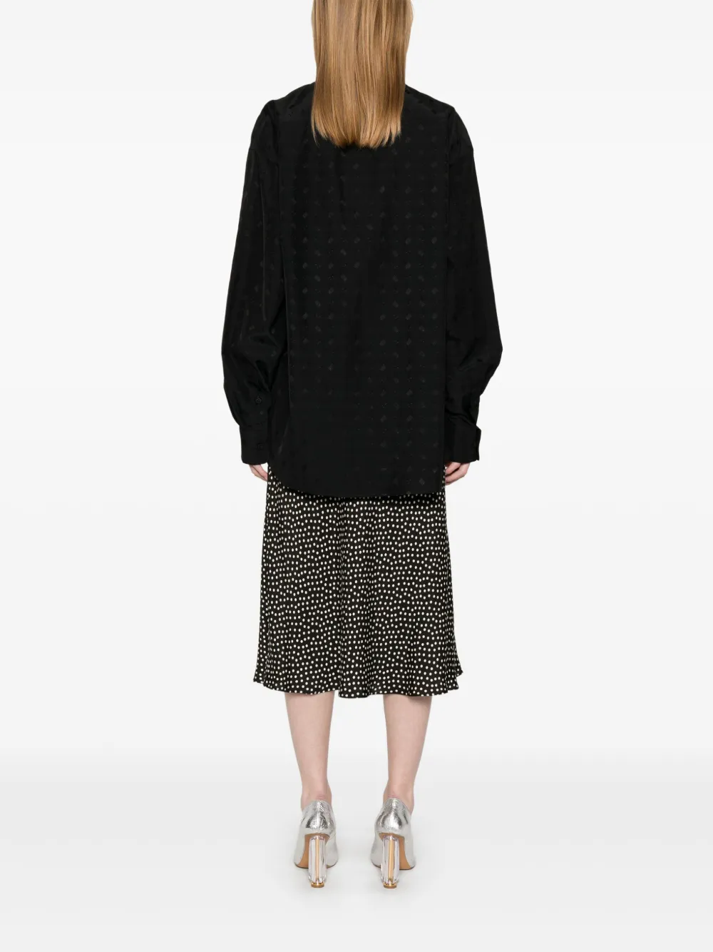 Marni Blouse met jacquard Zwart