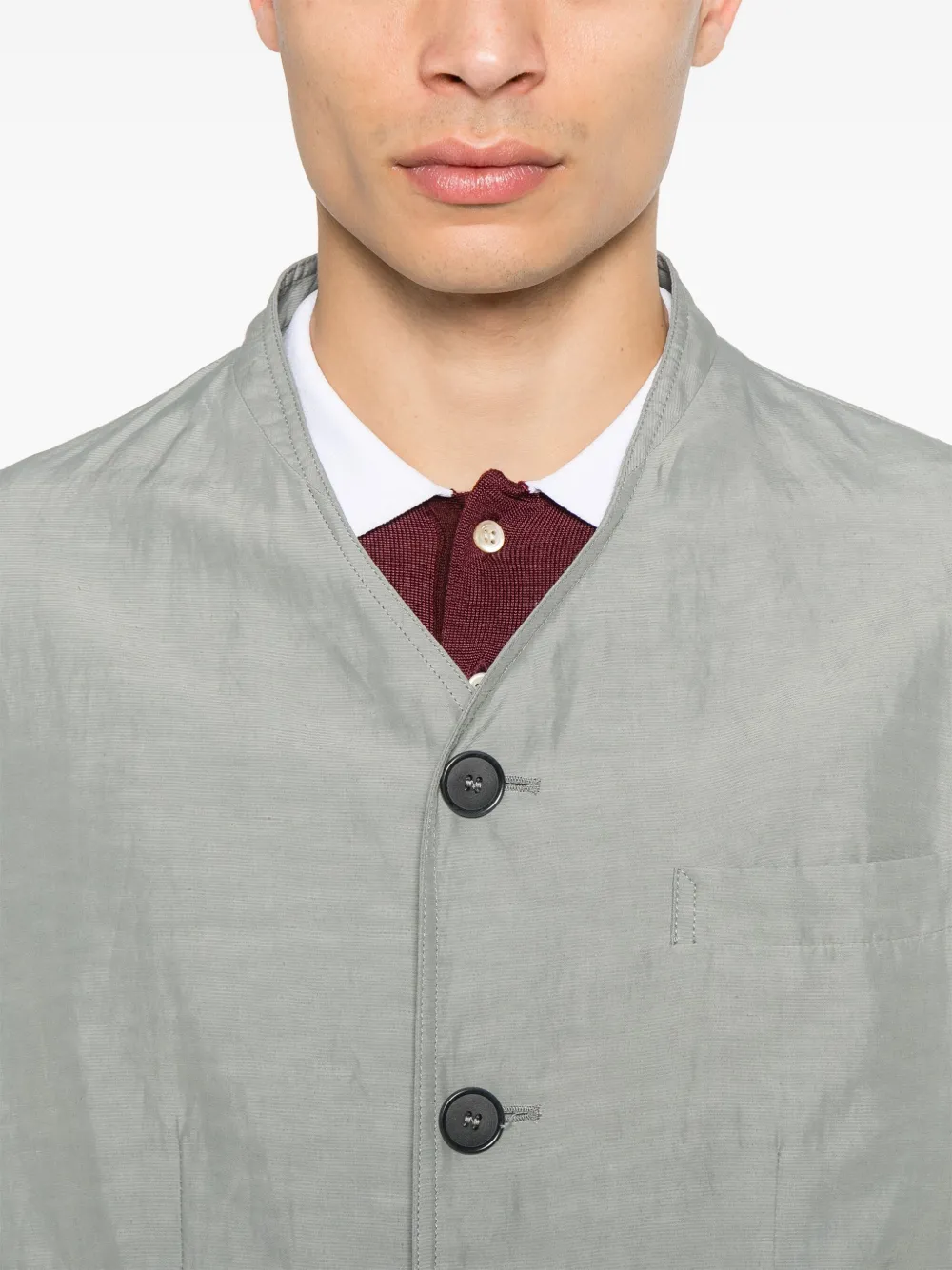 Giorgio Armani Bomberjack met slub-textuur Grijs