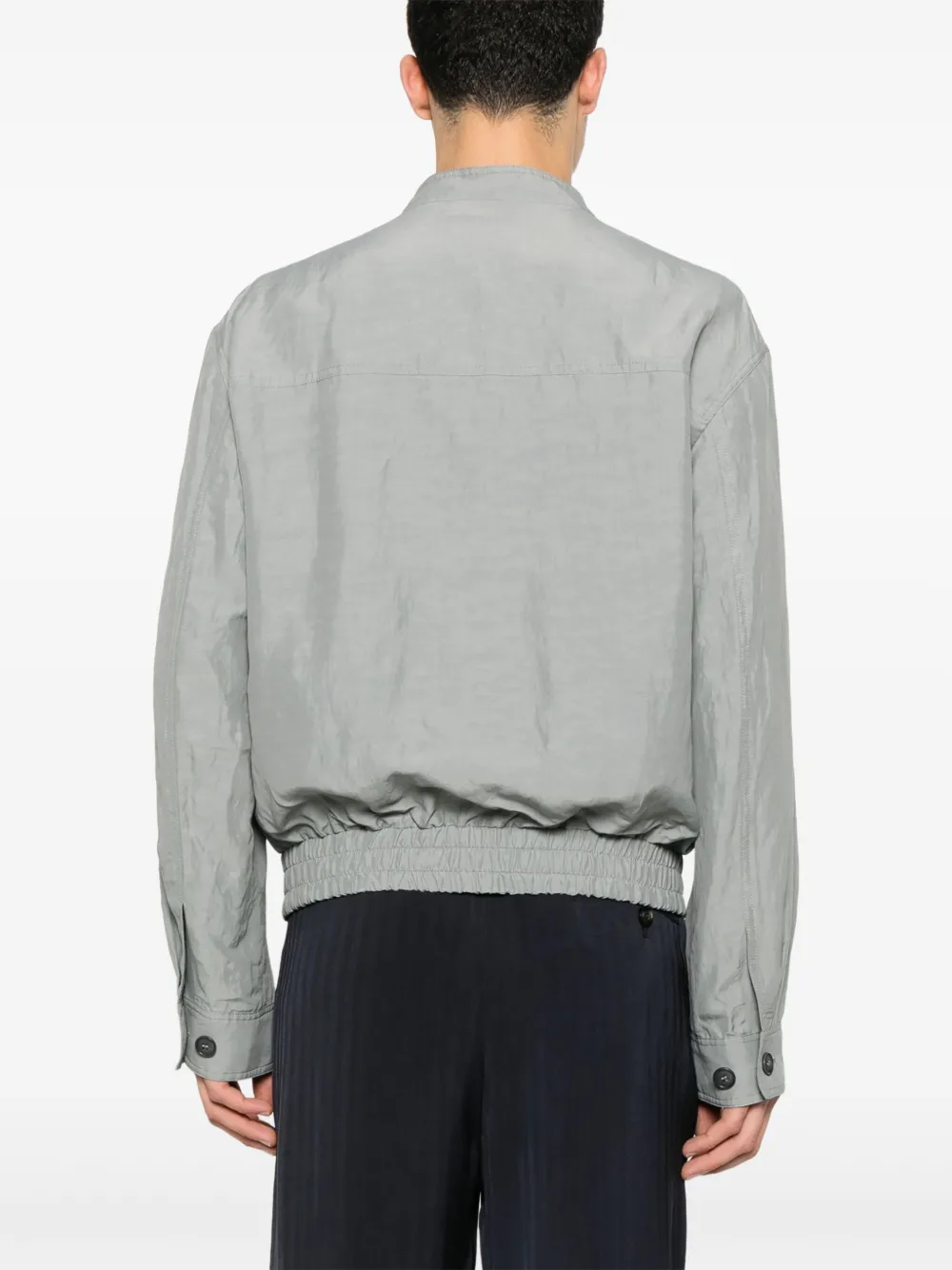 Giorgio Armani Bomberjack met slub-textuur Grijs