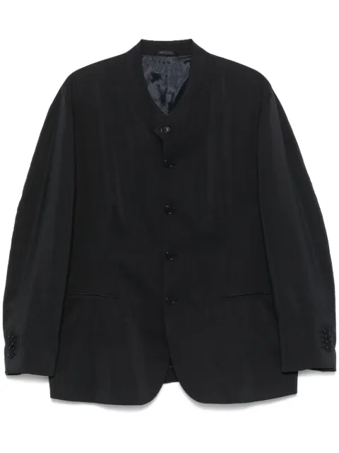 Giorgio Armani band-collar blazer