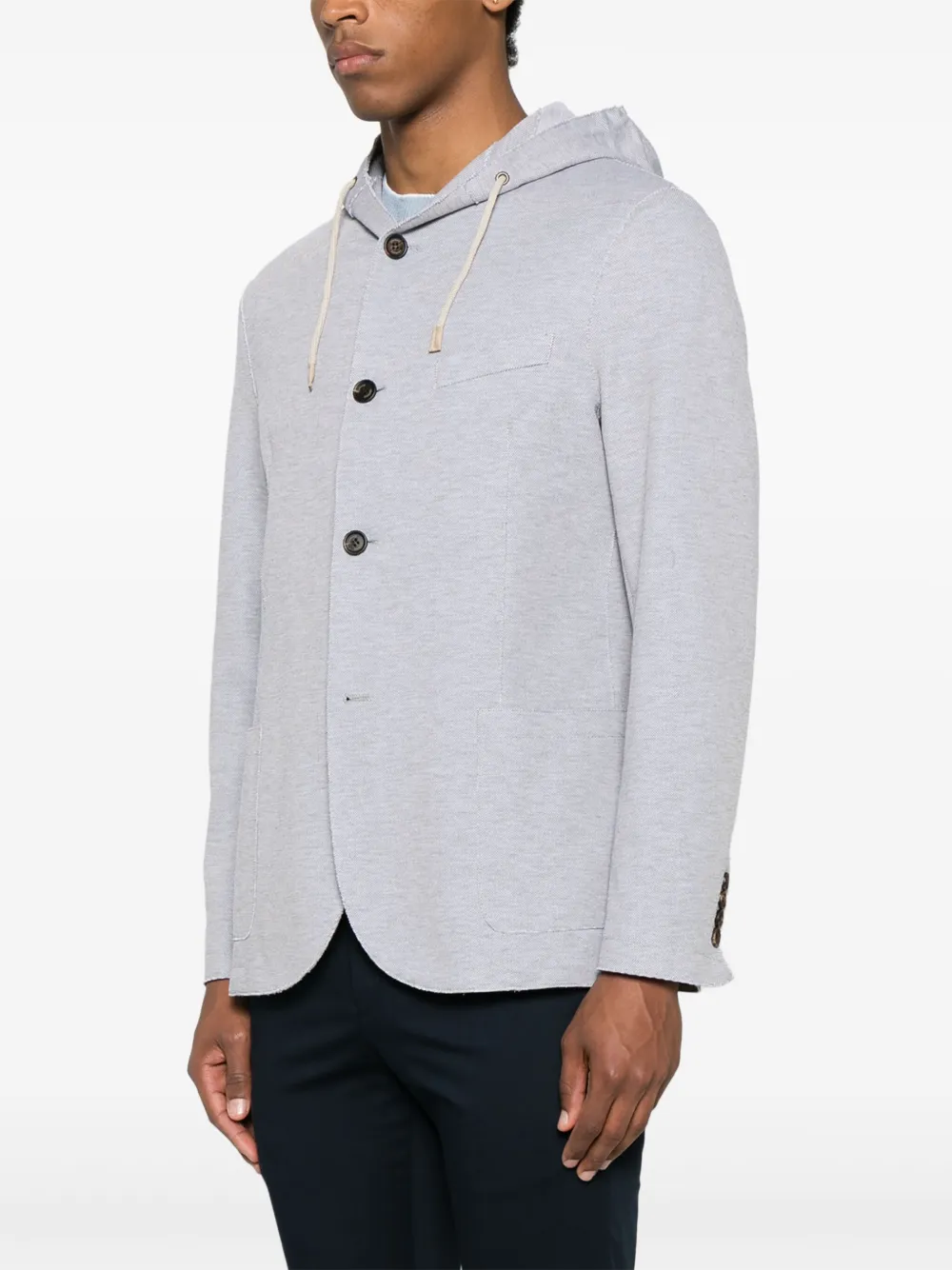 Eleventy Blazer met capuchon Grijs