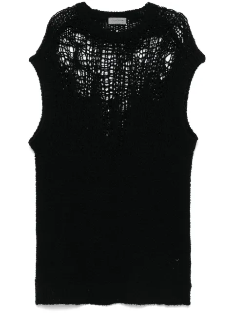 Yohji Yamamoto chaleco de tejido flojo