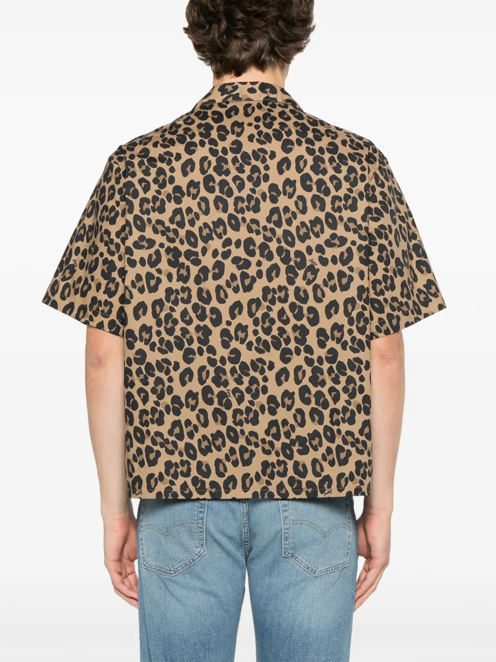 ASPESI Overhemd met luipaardprint Bruin