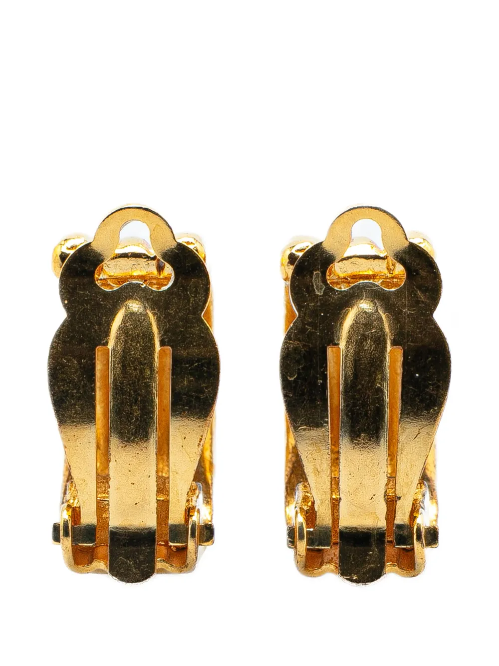 CHANEL Pre-Owned 1994 Gold Plated CC Clip On Earrings costume earrings - Goud