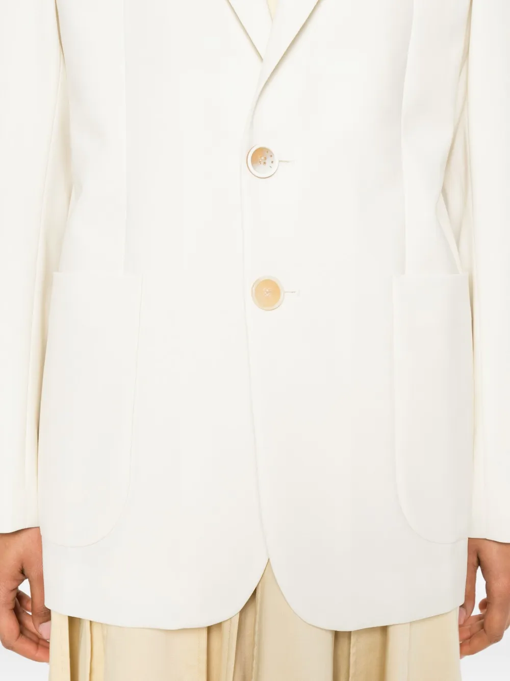 Marni Blazer met enkele rij knopen Beige