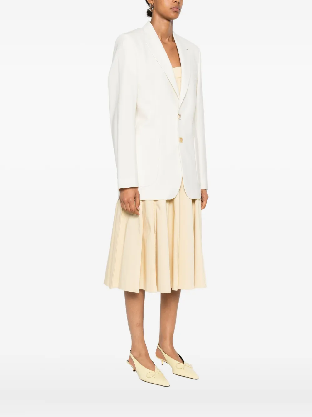 Marni Blazer met enkele rij knopen Beige