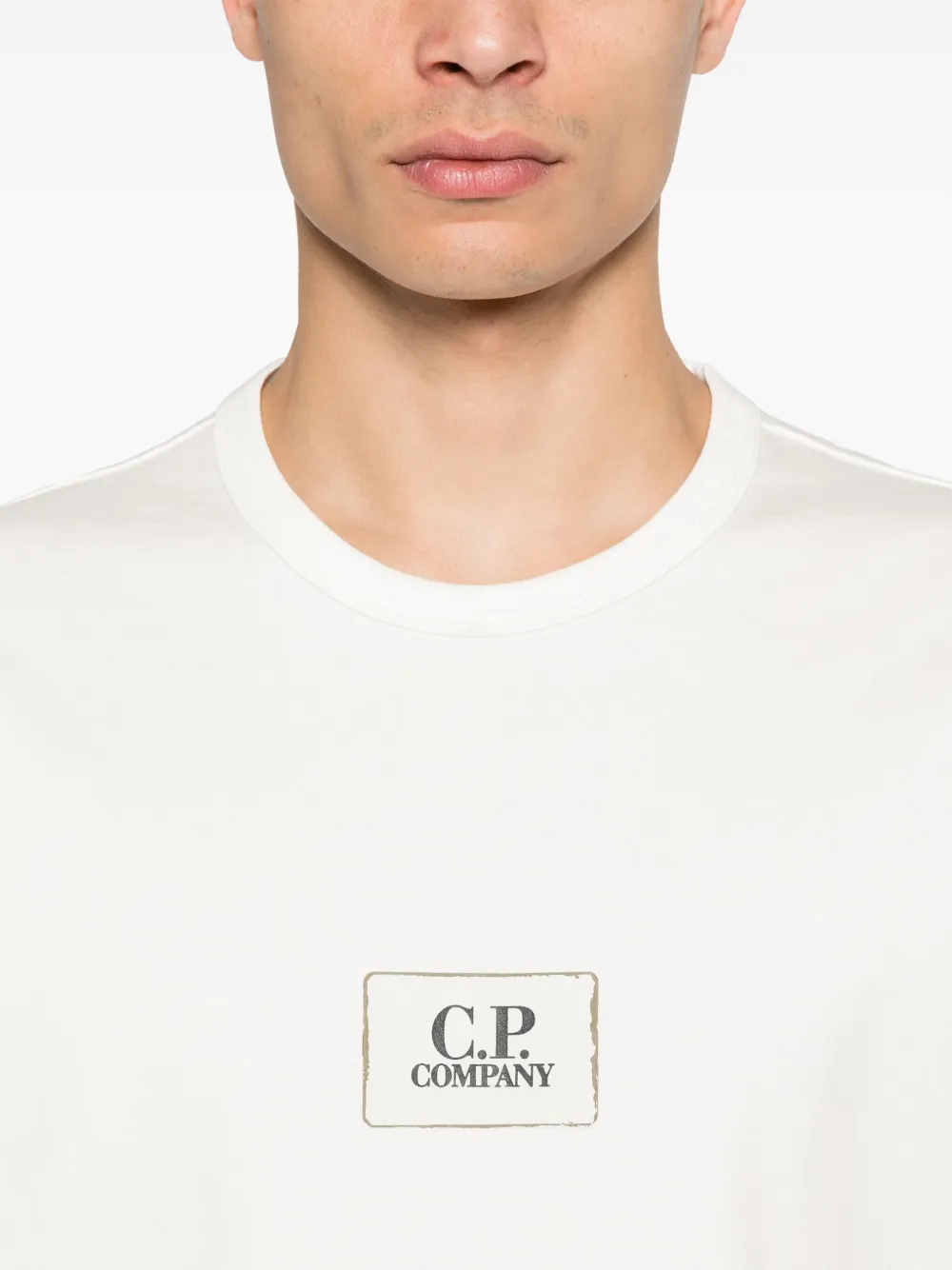 C.P. Company T-shirt met logoprint Wit