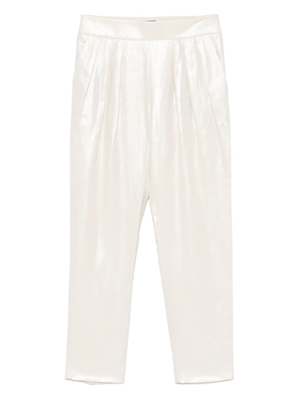 Giorgio Armani pleat-detail trousers | Neutrals | Image 1