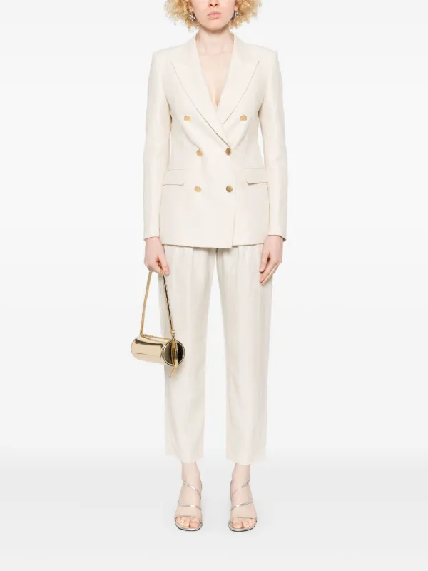 Giorgio Armani プリーツディテール パンツ | ニュートラル | FARFETCH JP