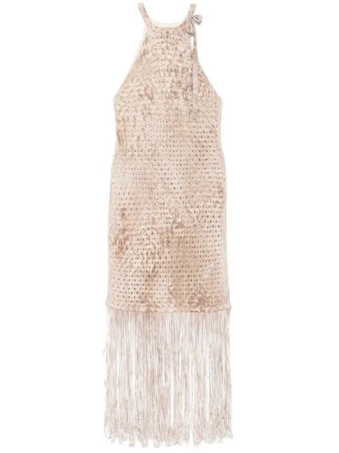 Blumarine vestido midi con diseño tejido