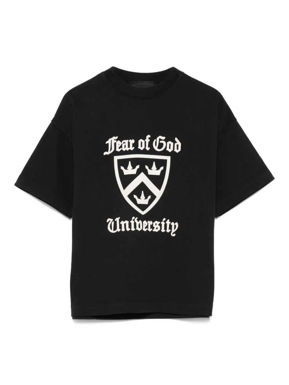 FEAR OF GOD ESSENTIALS KIDS Katoenen T-shirt met logoprint Zwart