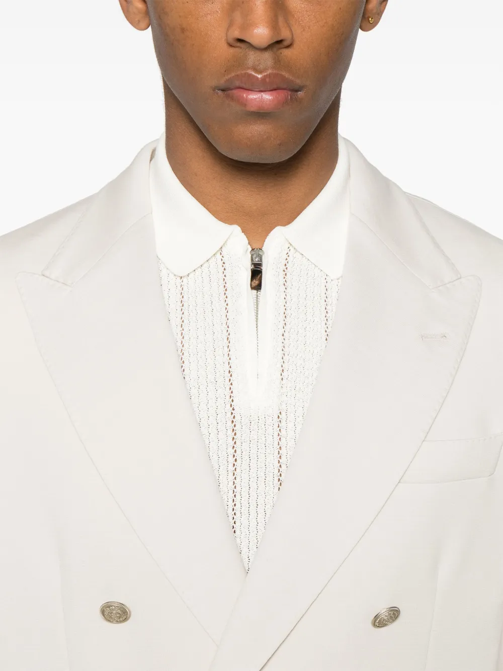 Eleventy Blazer met dubbele rij knopen Beige
