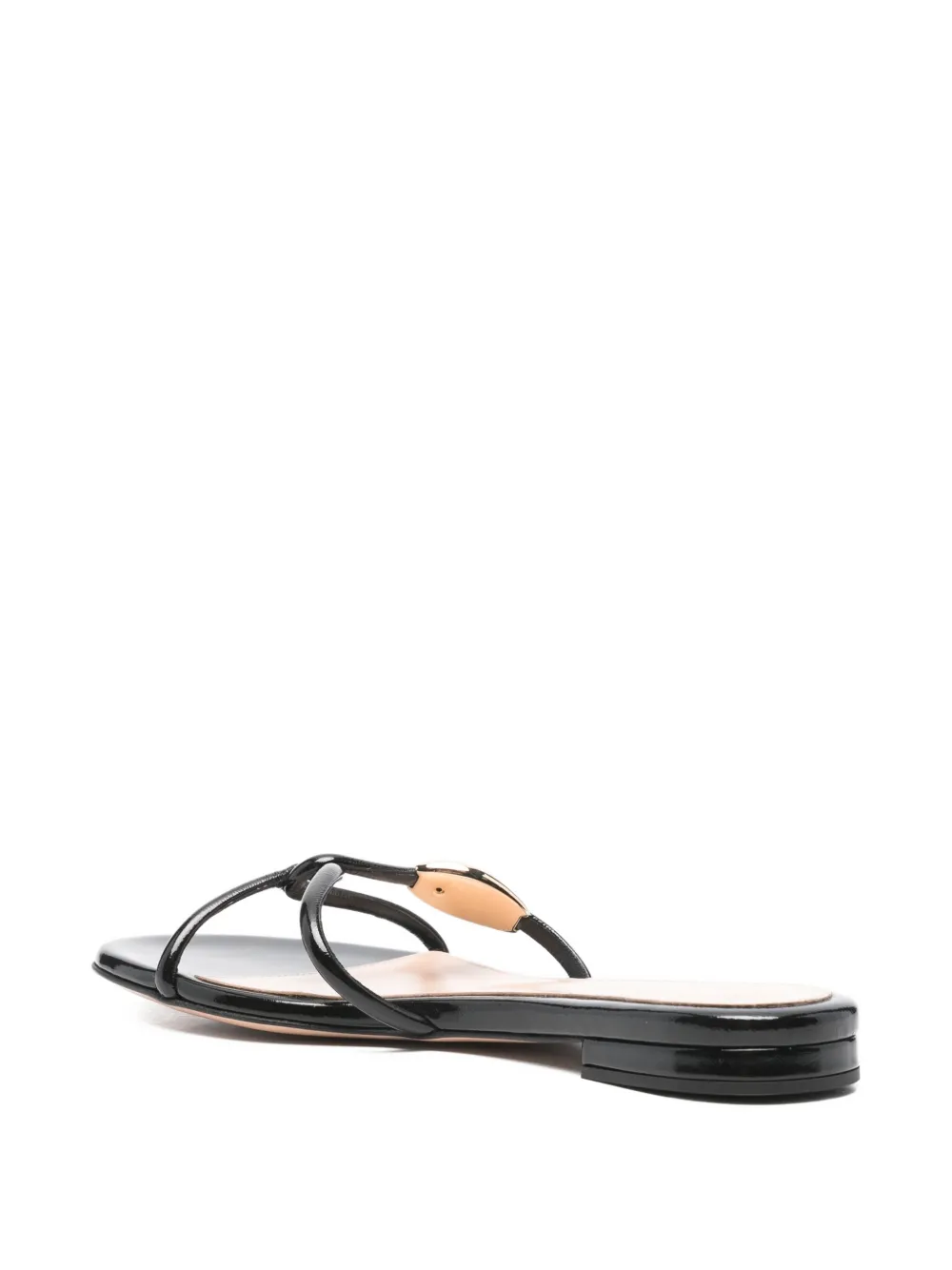 Gianvito Rossi Knotted Strap Sandal In Black