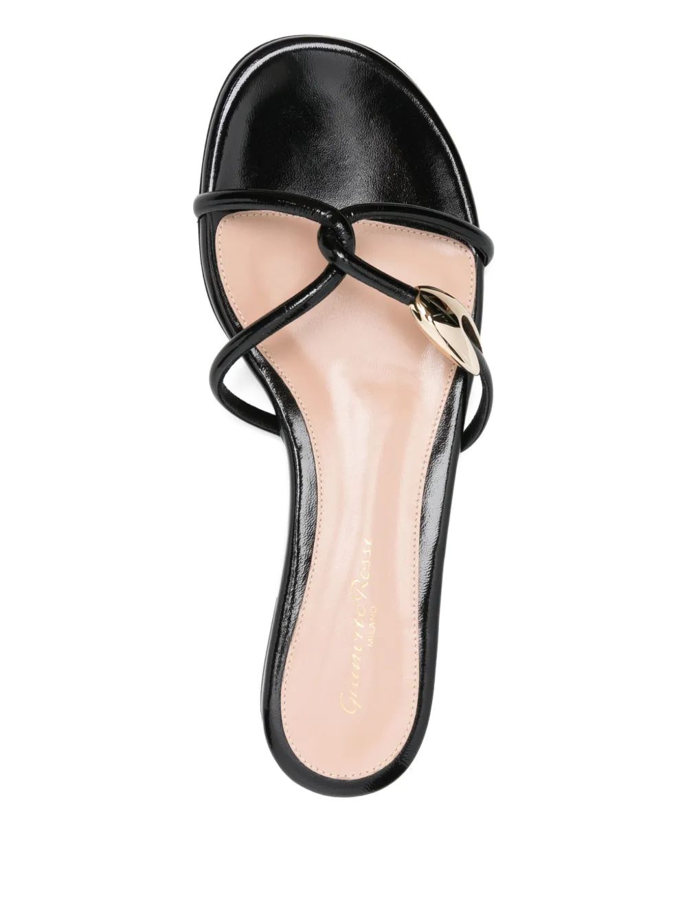Gianvito Rossi Knotted Strap Sandal In Black