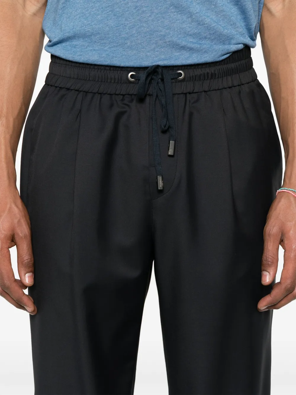 Peserico Broek met toelopende pijpen Blauw