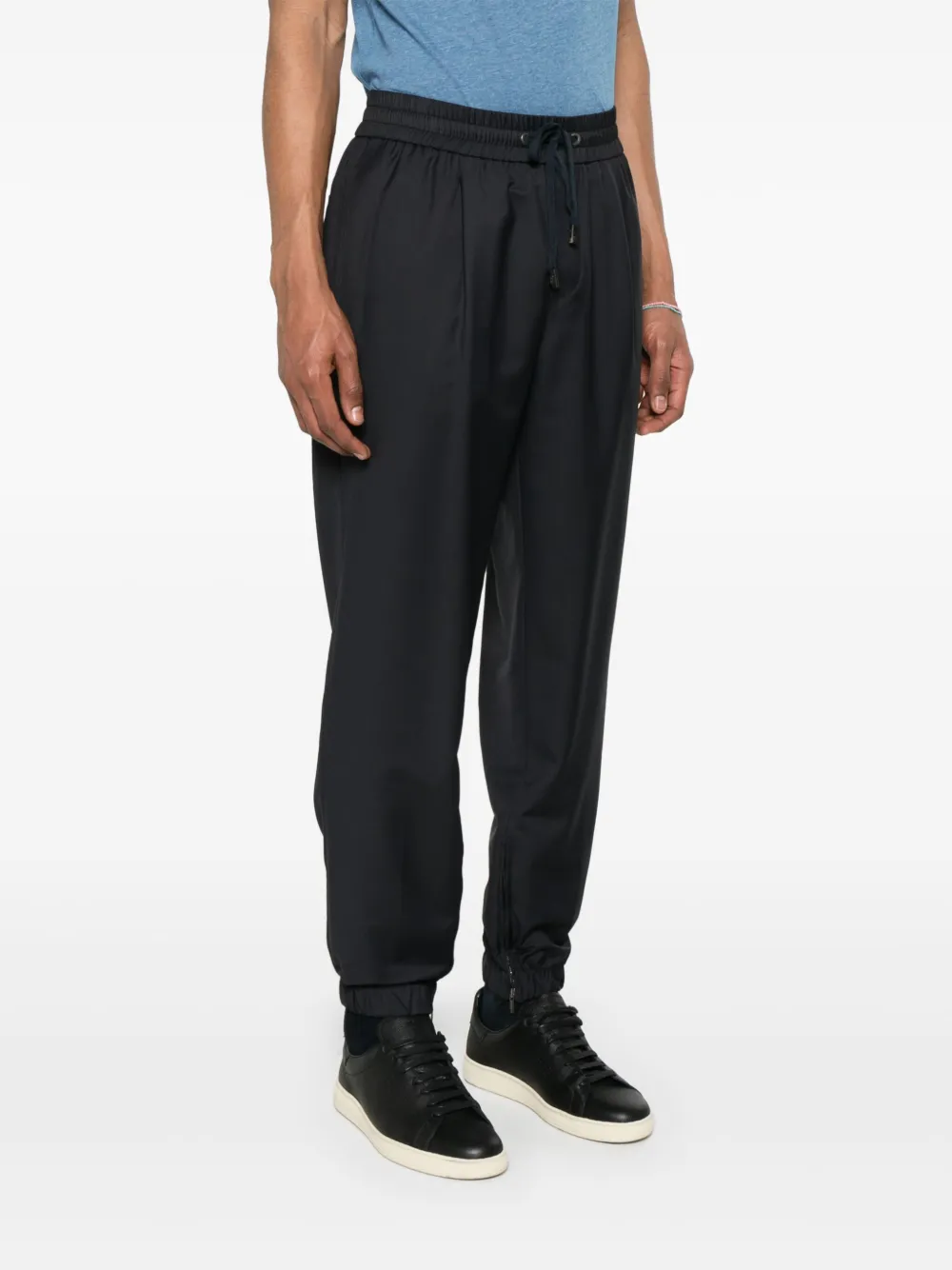 Peserico Broek met toelopende pijpen Blauw