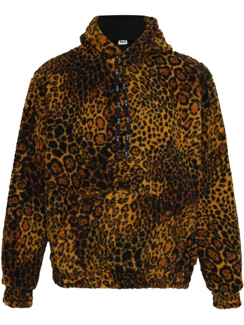 Àlg Moletom com capuz e estampa de leopardo
