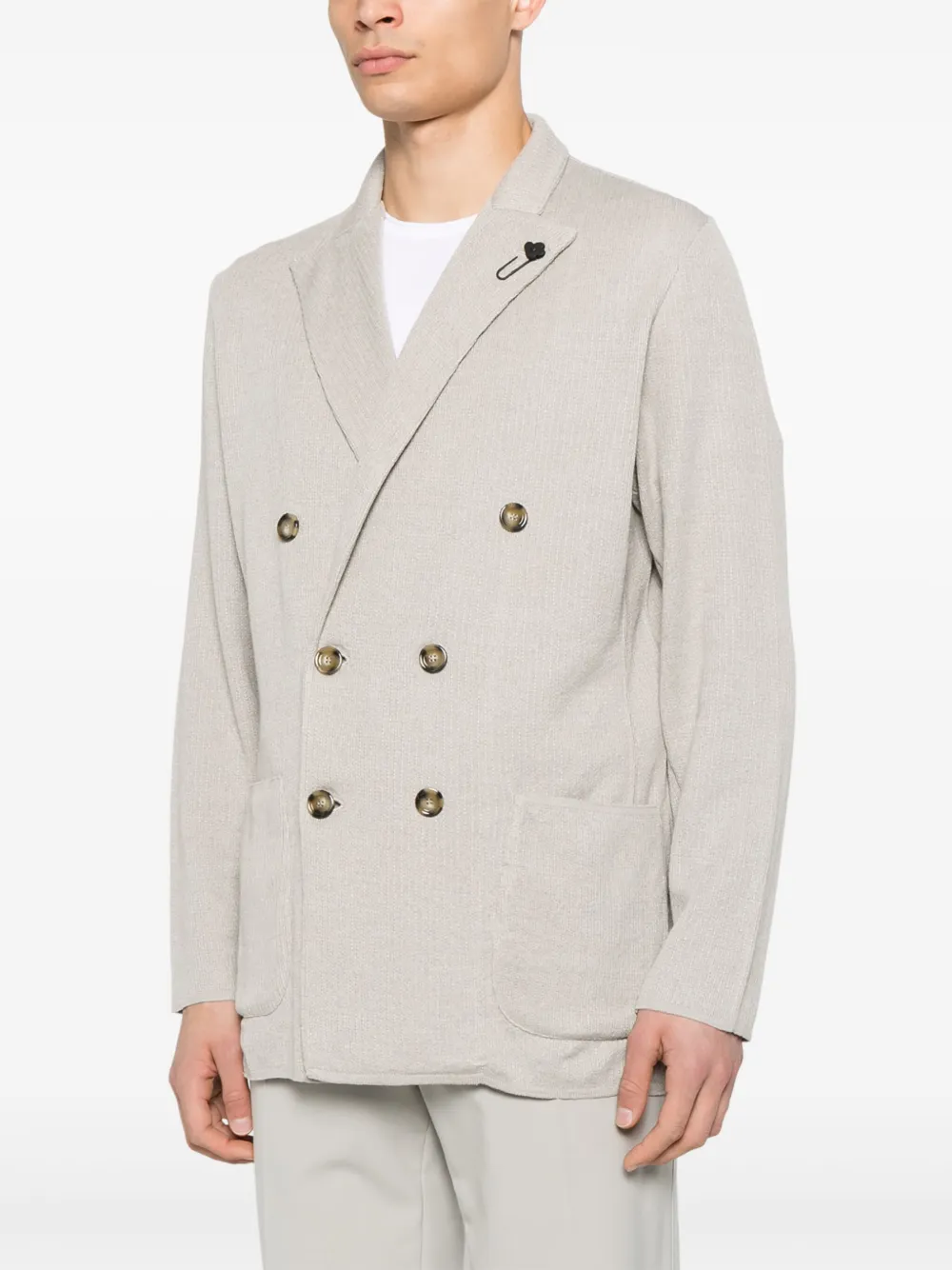 Lardini Blazer met dubbele rij knopen Beige