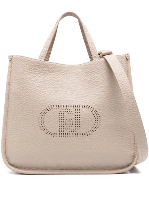 LIU JO perforated-logo tote bag