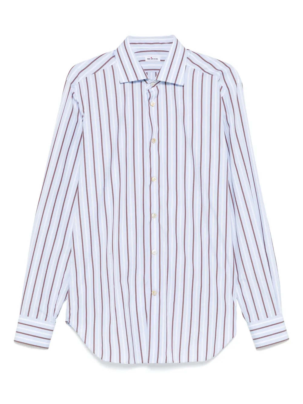Kiton camisa con rayas estampadas | azul | Image 1
