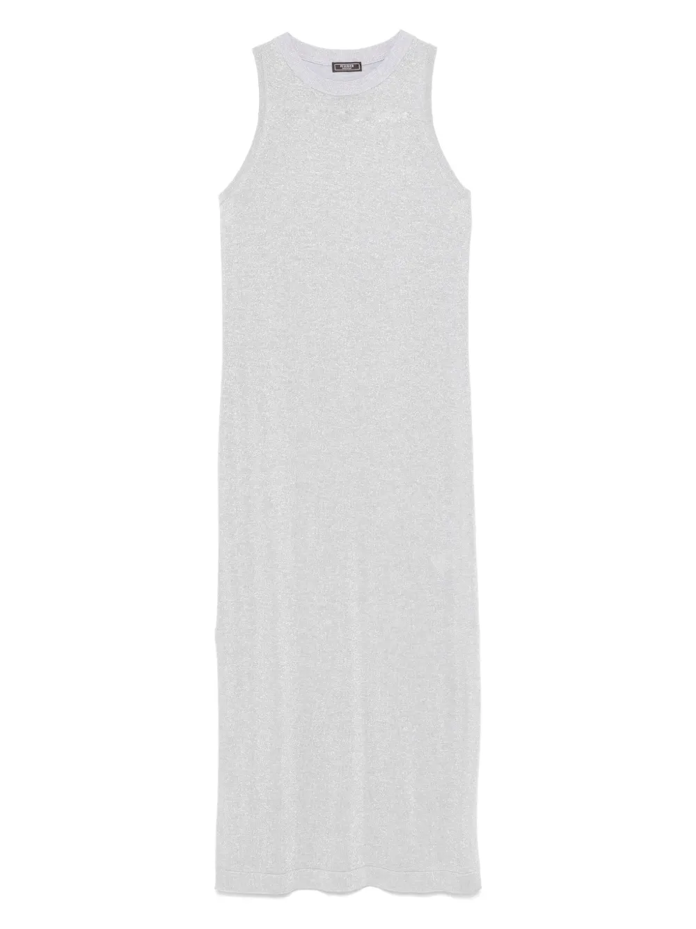 Shop Peserico Ribbed Maxi Dress In Grey